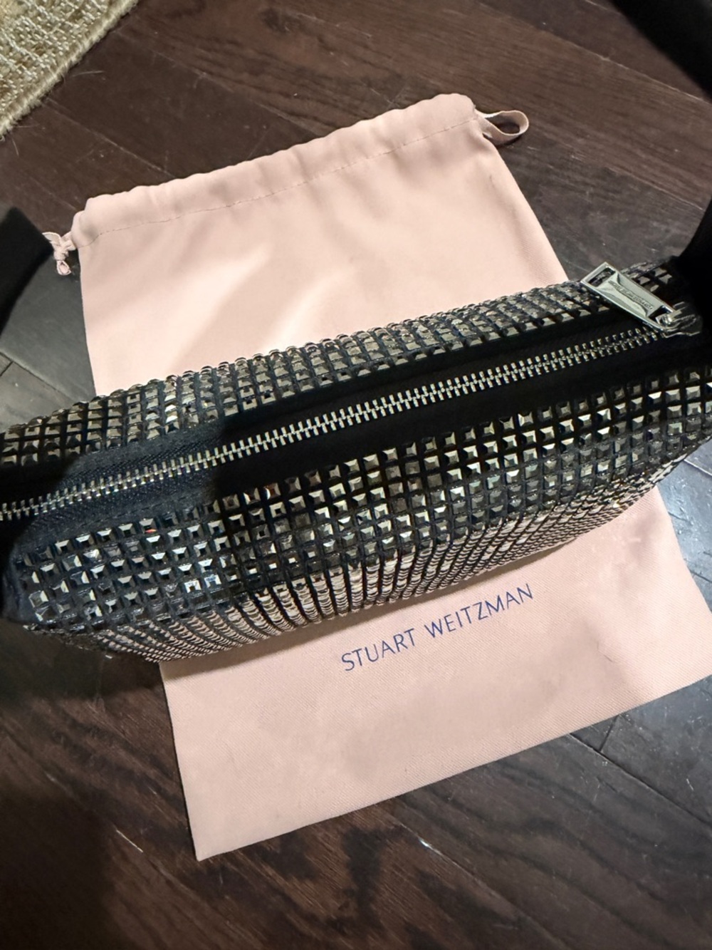 Stuart Weitzman: Black Studded Shoulder Bag - Picture 6 of 10